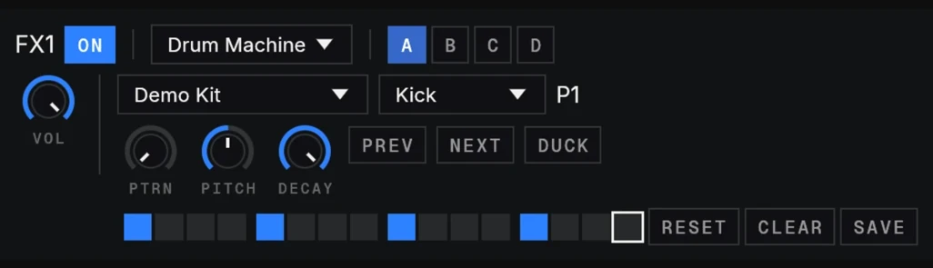 Drum Machine in an FX unit